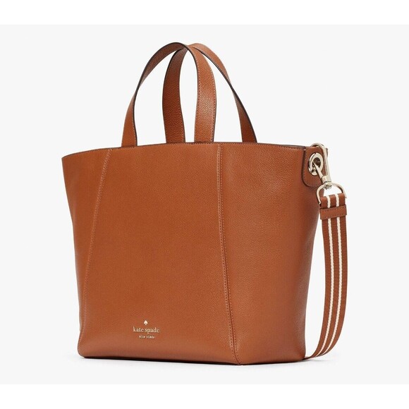 New Kate Spade Rosie Satchel Pebbled Leather Warm Gingerbread - Picture 2 of 5